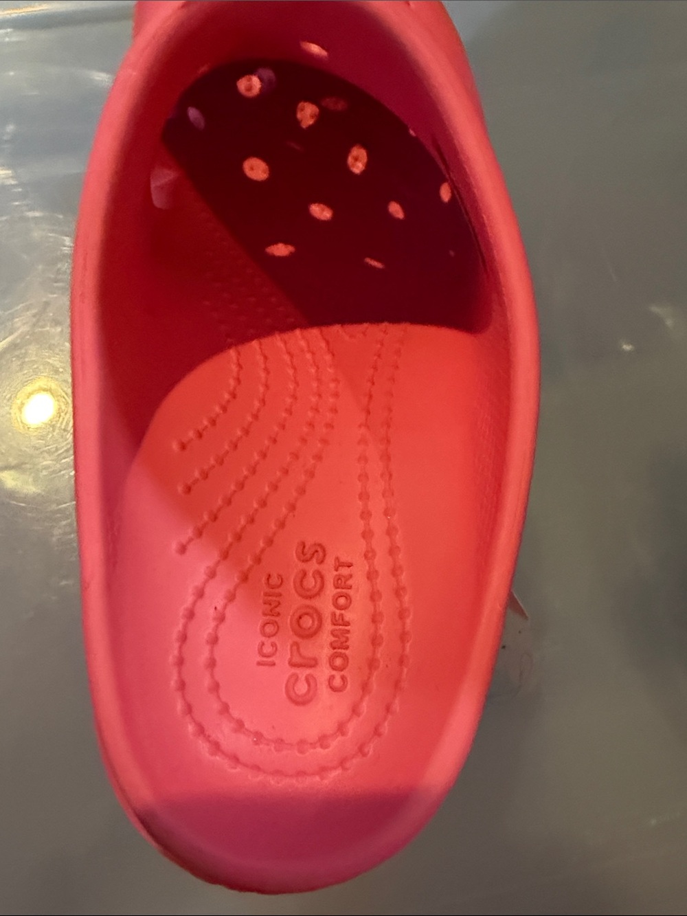 CROCS Platform Clogs in Coral Pink - Picture 5 of 7